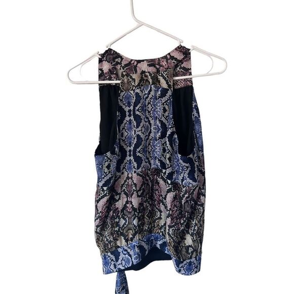 Parker Snake Print Kenna Sleeveless Wrap Front Top Multicolor Size Small - Picture 11 of 16